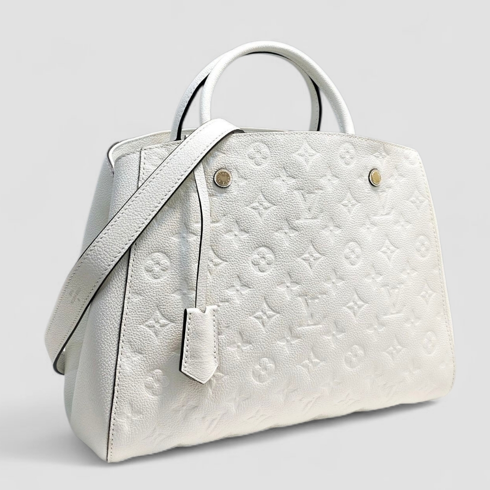 ✨️Excellent condition Louis Vuitton Montaigne MM White Empreinte - Picture 2 of 16